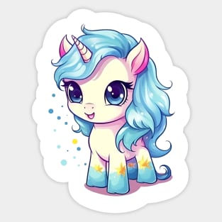 cute Kawaii Unicorn sticker Sticker